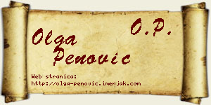 Olga Penović vizit kartica